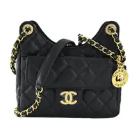 在飛比找momo購物網優惠-【CHANEL 香奈兒】Hobo Bag 經典雙C LOGO