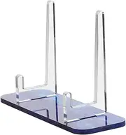 iplusmile Acrylic Plate Stand Display Rack Compact and Portable Tabletop Easel for Cards Signs and Plaques Sturdy Easy to Maintain Frame for Versatile Use Any Space