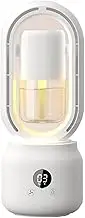 3 Speeds Settings Desk Fan, USB Rechargeable Water Humidifier, 360° Rotatable Silent Bladeless Fan, Small Fan for Home/Office