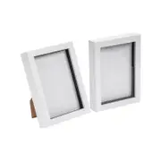 Nicola Spring Box Picture Glass Photo Frame, Standing & Hanging - for 5x7" (13x18cm) Photos - Pack of 2