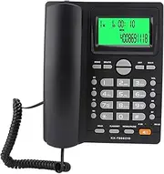 Hotel Landine Phone Caller ID Display Landline Telephone No Battery Mute Function for Home Office (Black)