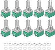 XYWHPGV Potentiometer B100K Ohm Variable Resistors Double Turn Rotary Carbon Film Taper RV097NS 10pcs(63482 f179a 66c69 7323a 7de0e 3ff05