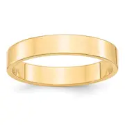 Solid 18K Yellow Gold 4mm Light Weight Flat Men's/Women's Wedding Band Ring Size 11.5