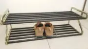 Vintage SONGMICS Shoe Rack 2 Tier Shoe Organizer, Metal Shoe Storage Shelf