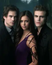 Vampire Diaries Cast Ian Somerhalder Nina Dobrev Paul Wesley Autograph