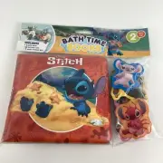 Disney Lilo & Stitch Bath Time Books Suction Cups Mesh Storage Bag Tub Fun Toy