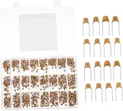 HEALEEP 1200pcs Ceramic Capacitor Kit Assortment to Range Electric Capacitors for Audio Electronics Handy Storage Box Included