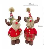 bulk 8 Mr & Mrs Rudolph Standing Deer 2 Assort Decoration 23x51cm
