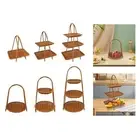Food Serving Basket Storage Rack with Top Handle Sturdy for Spice Bottles