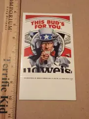 Uncle Sam Budweiser This Bud's For You U.S.A . 1989 Original Print Ad