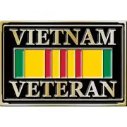 U.S. Military Army Vietnam Veteran Ribbon Belt Buckle Enamel 3"x2"
