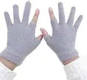 [MRWYWBKF] 7pair winter exposed two-finger warm knitted gloves, used indoors and daily life