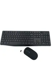 Wireless Keyboard Mouse Combo, Slim & 3 adjustable DPI USB Mouse PC Laptop,Black