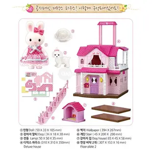 【兔寶家族】韓國玩具 Konggi RaBBit 森林家族 兔子 豪華房屋 家家酒 行李箱 KR09188