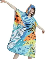 Surf Poncho Oversized Microfibre Changing Robe Quick Dry Hooded Towel for Bathing Sports Beach and Swimming