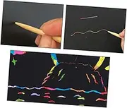 JOINPAYA 4 Packs Scratch Paper Set for Creative DIY Black Matte Rainbow Drawing Paper Educational for Imagination and Artistic Expression