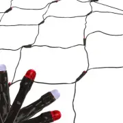 Northlight 2' x 8' Red White Micro Net Tree Trunk Christmas Lights Brown Wire