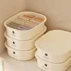 Plastic Underwear Storage Box Cream Style Wardrobe Socks Organizer for Home