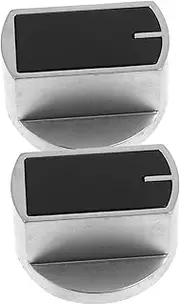 Angoily 2pcs Gas Stove Knobs Ergonomic Zinc Alloy Control Knobs for Precise Heat Compatible Cooktops Easy to Clean Replacement for Oven and Grill