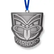 New Zealand Warriors NRL Metal Christmas Tree Ornament Decoration