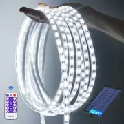 32.8FT LED Strip Lights Outdoor, 600LEDs Solar & USB Powered Dimmable LED Str...