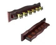 Forumla Sports 6 Clip Billard Snooker Pool Cue Rack Wall Mounted Mahogany 40x8cm