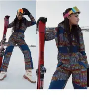 Free People FP Movement All Prepped Jacquard Ski Suit Confetti Combo Snowsuit