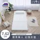 【House Door 好適家居】超透氣網狀格紋表布 多功能記憶折疊床墊7.62cm厚贈大和抗菌布套-單人3尺