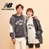 在飛比找momo購物網優惠-【NEW BALANCE】NB 休閒連帽袖上衣_男性_墨灰色