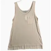 Ann Taylor Loft Tank Peach Rayon Size XS Tops