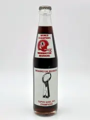 Vtg Coca-Cola 1983 Redskins Super Bowl XVII Champions Full Glass Coke Bottle