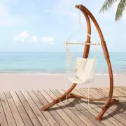 Hammock Chair Timber Outdoor Furniture Camping with Stand White