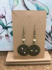 3” Bronze-tone Earring Set Boho Retro Dangle Drop Hook New Free Ship 3494