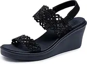[Skechers] womens Rumble on - Sassy Dayz Wedge Sandal