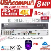 Hikvision 8CH DVR 4K DVR-XVR 8CH TVI AHD CVI 2TB PoC DS-7208HUHI-M2/P (UL)