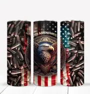 20oz 2nd Amendment Stainless Steel Tumbler- Matte Finish