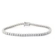 9.40 Ct Round Cut White Diamond Tennis Bracelet 925 Sterling Silver