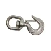 Stainless Steel T316 Drop Forged Swivel Hook Lifting Hook, 1500 Lbs WLL, 5/8"