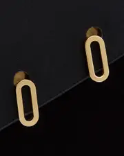 14K Italian Gold Paperclip Chain Studs