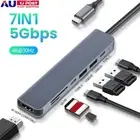 7 in 1 USB Type-C Hub To USB 3.0 4K HDMI SD/TF Adapter For MacBook Air Pro iPad