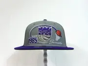 New Era NBA Sacramento Kings 2021 2 Tone Hoops 59FIFTY Fitted Hat Sz 7 1/8 RARE