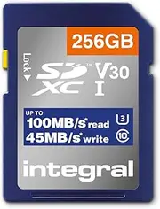 256GB SDXC SD Memory Card For Panasonic Lumix T280 EB, DC-FZ82 EB, DC-FZ1000, DMC-LX15 Digital Cameras UHS-1 U3 V30 + Cleaning Cloth