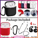 4 IN 1 SHOCKPROOF EARPHONE CASE FOR APPLE AIRPODS COVER SOFT