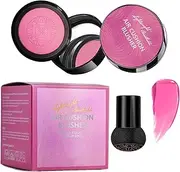 Blush for Cheeks | Natural Blusher with Mirror | Natural Enhancer with Mushroom Applicator Silky Cheek Tint for Beginners