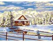 "Winter Printed Needlepoint Tapestry Canvas 10519