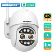 Unitoptek 4K WiFi Outdoor Camera, 4K Dual Lens Auto Tracking Security Camera US
