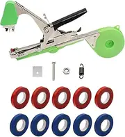 Plant Tying Machine ValueHall Plant Vegetable Hand Tying Binding Machine Tape Tool Convenient Agriculture Plant Tying Machine Tapener Tool with 10 Rolls of Tape for Plants V7G09