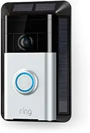 Solar power source and secure mounting bracket for the original Ring Video Doorbell