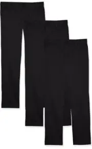 Girls and Toddlers' Uniform Flat-Front Chino Pants, Pack of 3 Size 5S