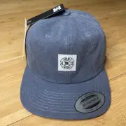 DC Shoes Worldwide Cali 1994 Limited Blue Denim Styl Stamped Strapback Hat Skate